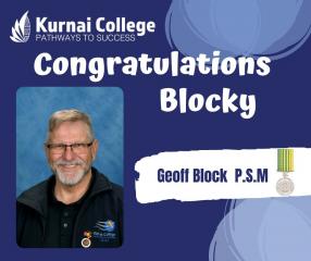 Kurnai Congratulates Geoff Block PSM